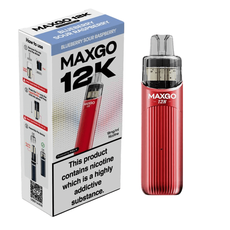 RELX MAXGO 12k Pre-Filled Pod Kit TPD Compliant - Pack Of 3