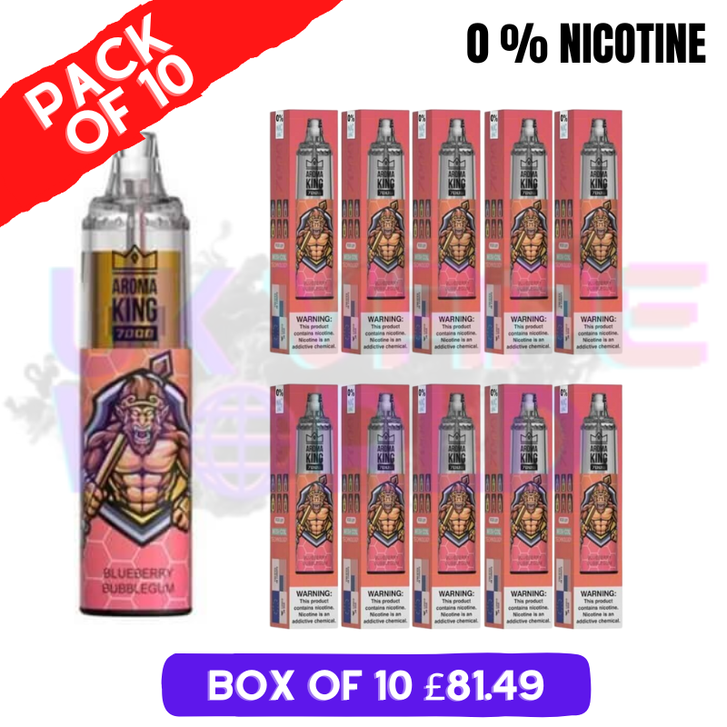 Blaubeer-Kaugummi – RandM Tornado 7000 Züge (0 mg) 10er-Packung