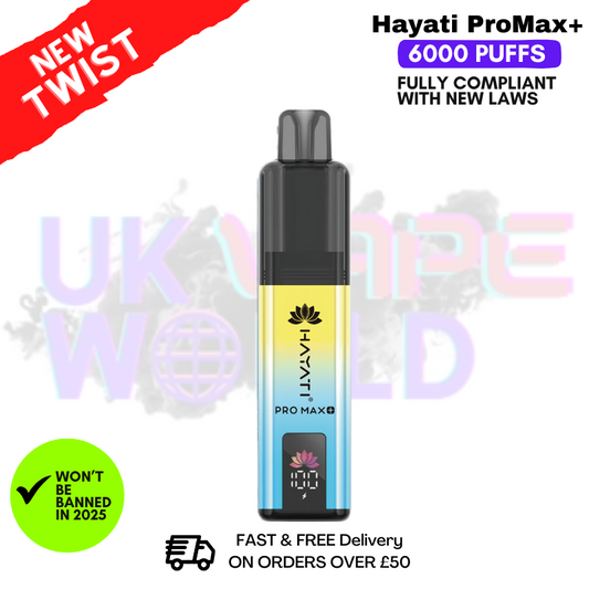 Hayati Pro Max Plus 6000-Puff-Kit (Blaubeere, Kirsche, Cranberry)