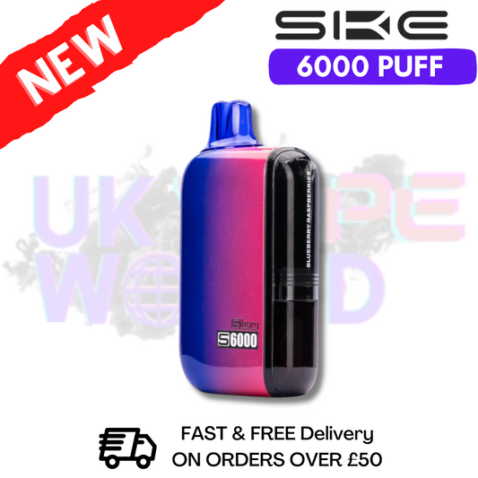 Blaubeeren Himbeeren SKE SIKARY 6000 PUFF 6K Einwegset