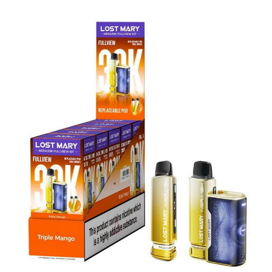Schachtel mit 5 Lost Mary Nera 30K Pod Kits