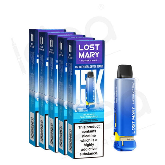 Schachtel mit 5 Lost Mary Nera Nachfüllkapseln