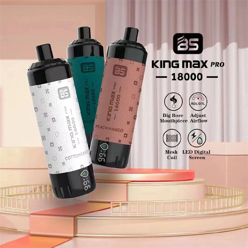 Breze Stiik Bs King Max Pro 18000 Puffs Electronic Cigarette Digital Screen Disposable Vape