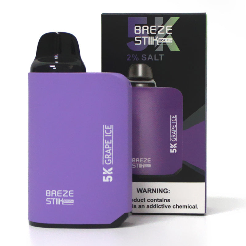 Breze Stiik Box Pro 5000 Puffs Disposable – 12ml. Mesh Coil. Adjustable Airflow. 950mAh Battery