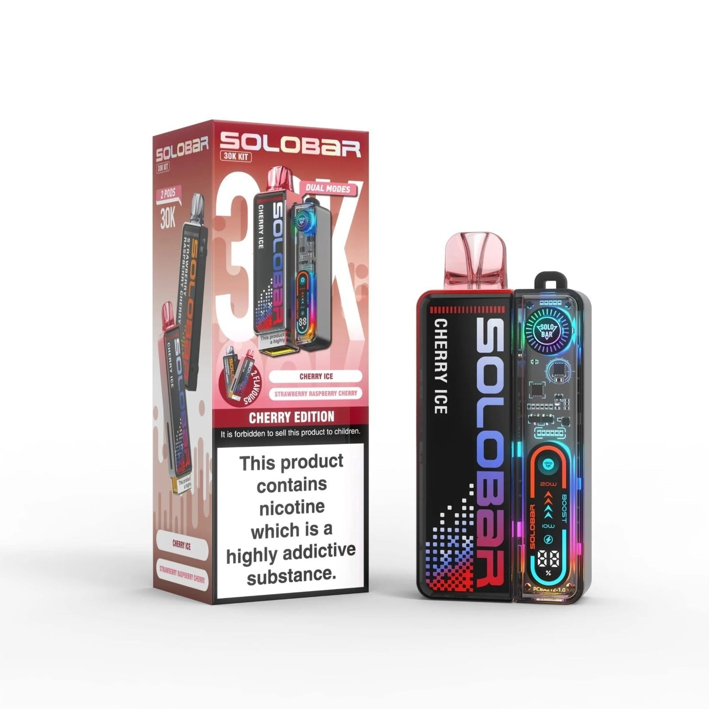 SOLOBAR 30K PREFILLED POD VAPE KIT-Box of 5