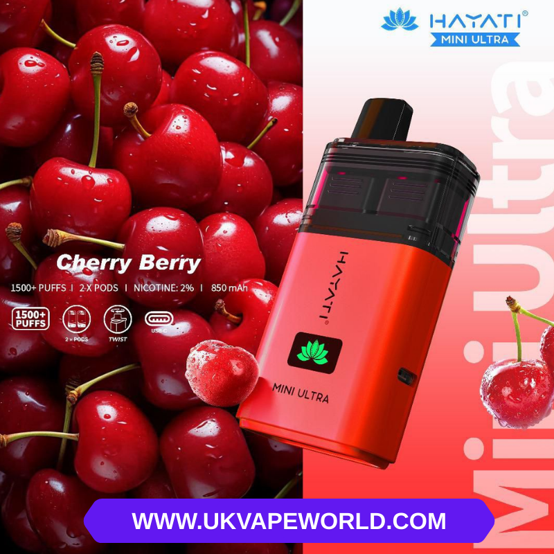 Cherry Berry Hayati Mini Ultra 1500 Puff Twist vorgefüllter Riegel