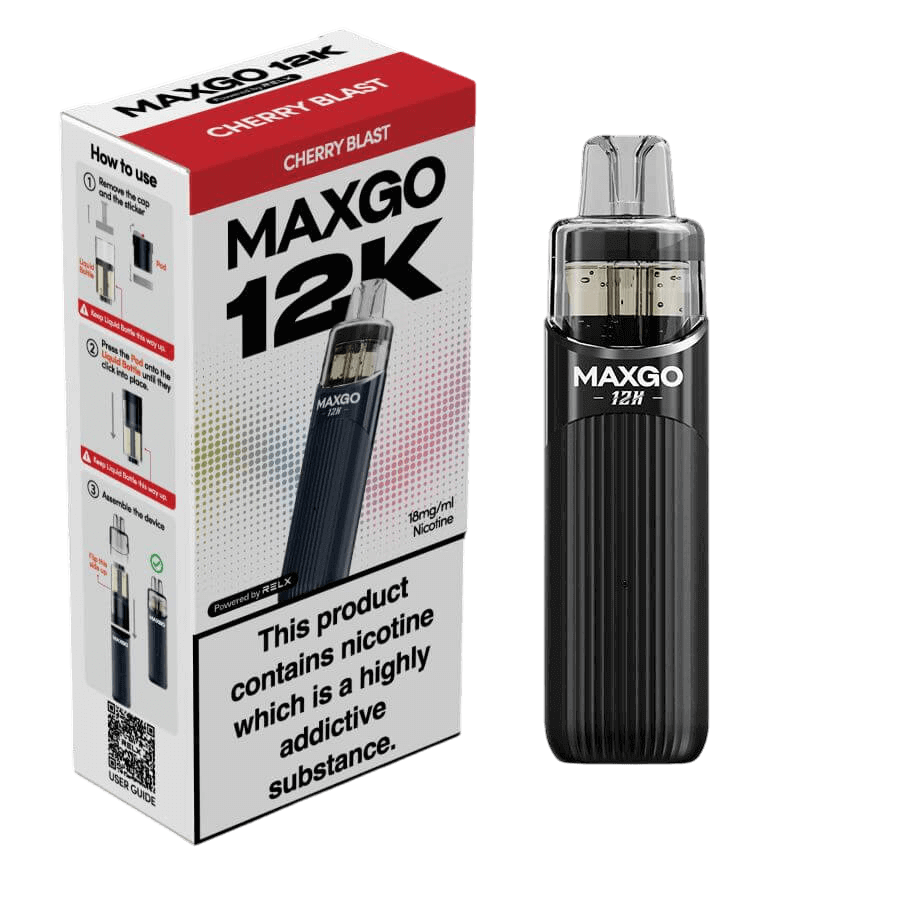 RELX MAXGO 12k Pre-Filled Pod Kit TPD Compliant - Pack Of 3