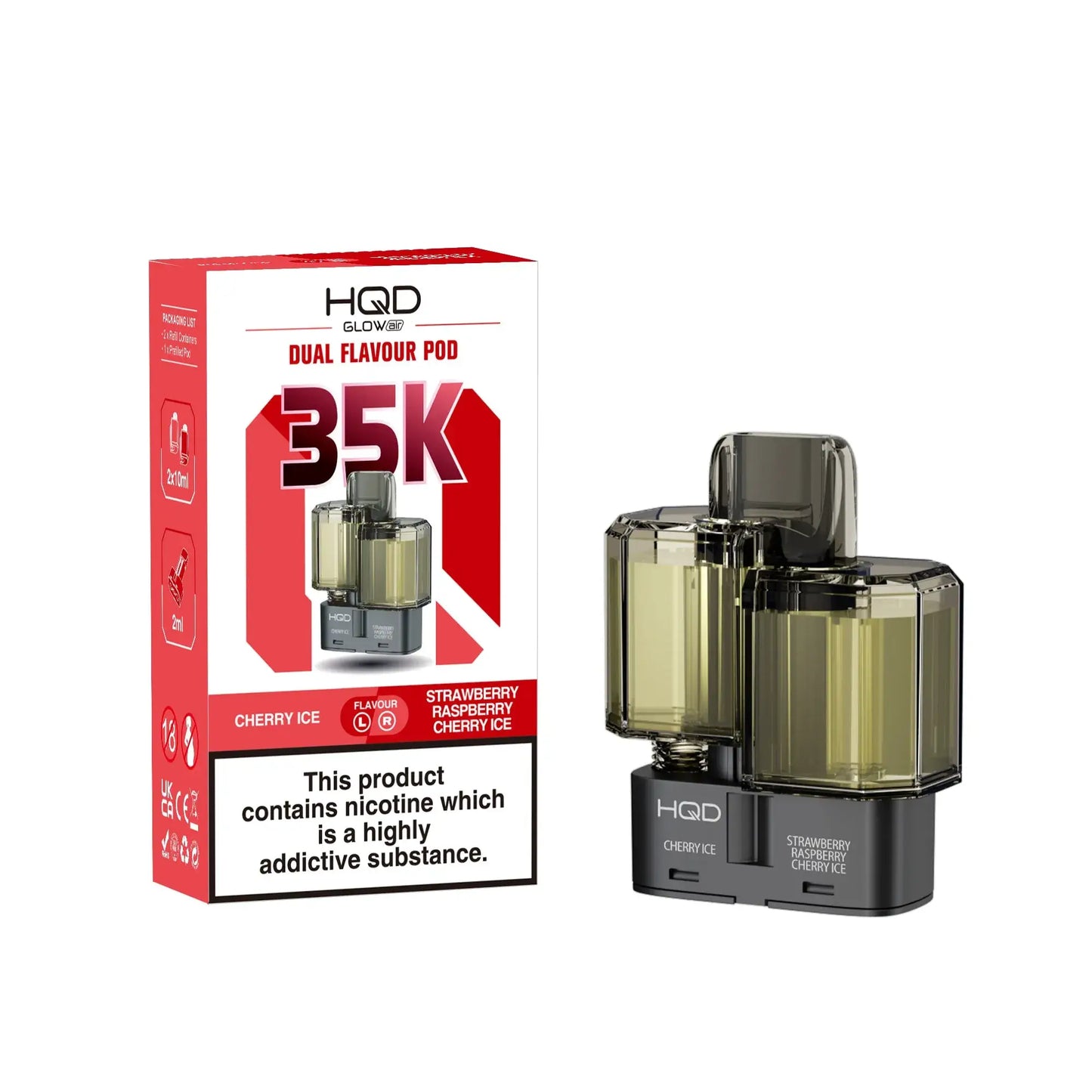 HQD Glow Air 35K Prefilled Replacement Pods - Box of 5