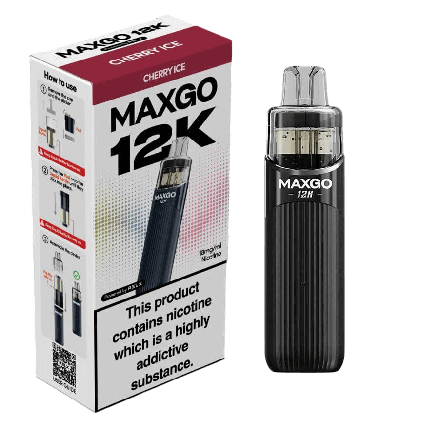 RELX MAXGO 12k Pre-Filled Pod Kit TPD Compliant - Pack Of 3