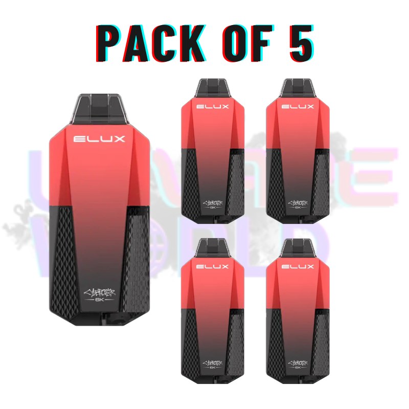 Strawberry Raspberry Cherry Elux CyberOver 6000 Puff 6K Kit