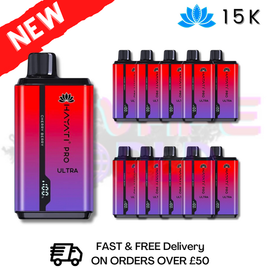 Cherry Berry Hayati Ultra Pro 15000 Puffs 15K Box Of 10