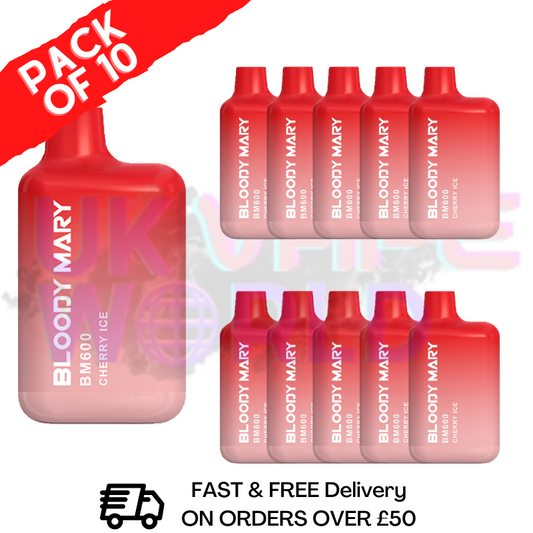 Cherry ICE - Bloody Mary 600 Puffs, 10er-Packung