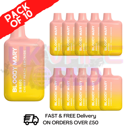 Cherry Peach Lemonade Bloody Mary 600Puffs, 10er-Packung