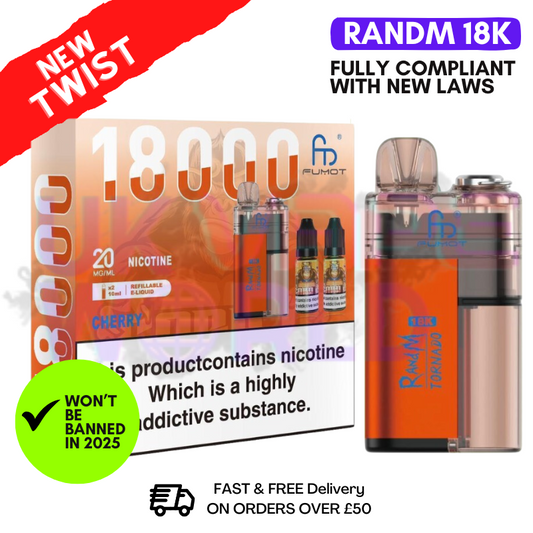 Cherry R&amp;M Tornado 18K 18000 Puff Vape Kit