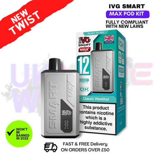 Klassisches Menthol IVG Smart Max 10K Puff Prefilled Pod Kit
