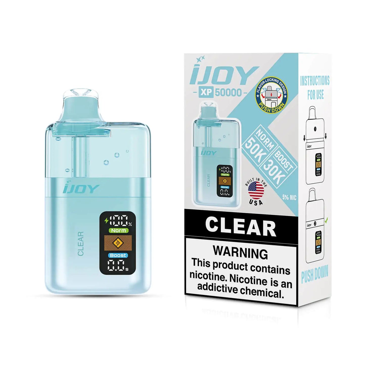 Clear - iJoy XP50000 Disposable Vape