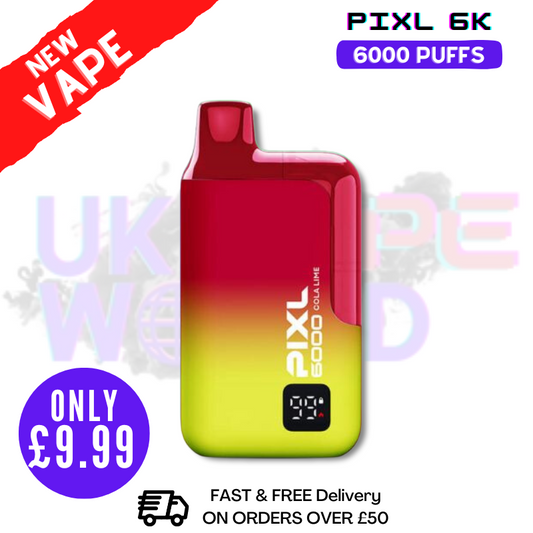 Cola Lime Pixl 6000 6K Puff Einweg-E-Zigarette – nur 9,99 £