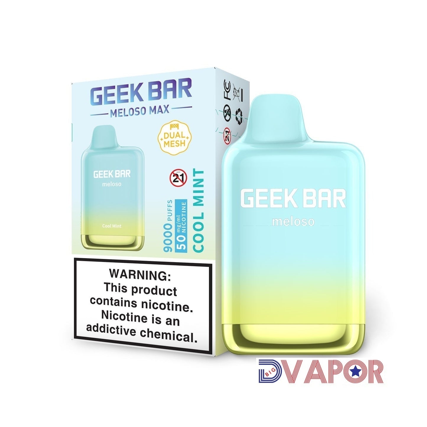 Geek Bar Meloso Max Dual Mesh 9000 Züge Einweg-E-Zigarette - Wiederaufladbar