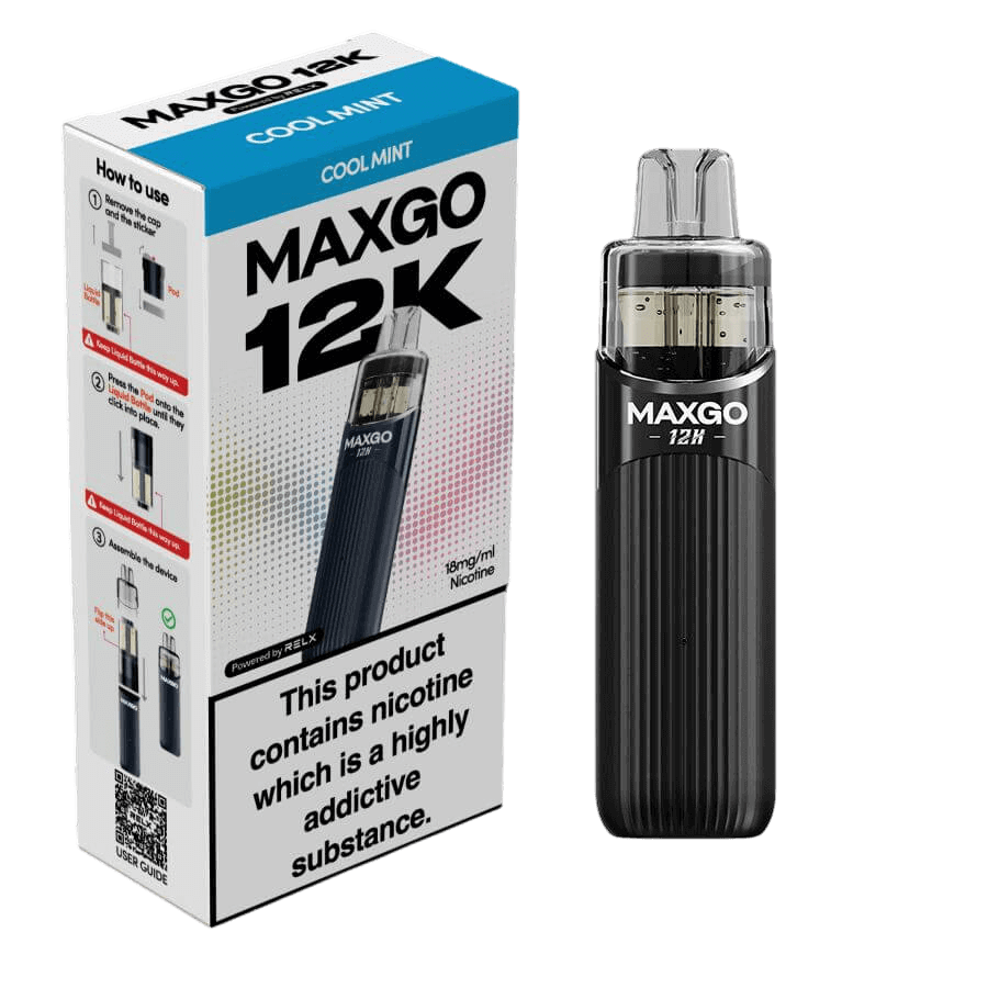 RELX MAXGO 12k Pre-Filled Pod Kit TPD Compliant - Pack Of 3