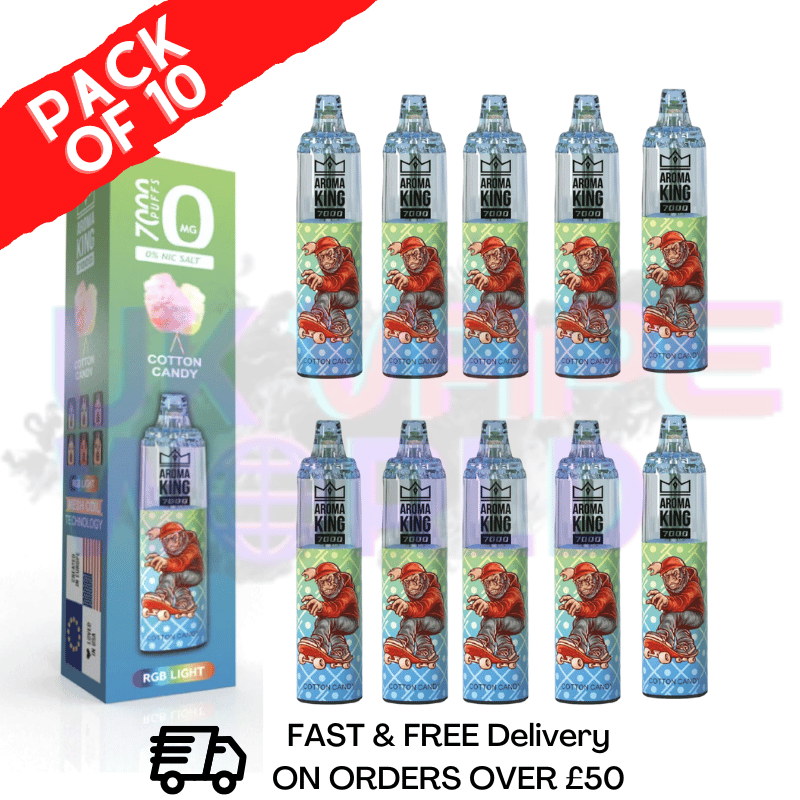 Zuckerwatte – AROMA KING 7000 Puffs (0 mg) 10er-Packung