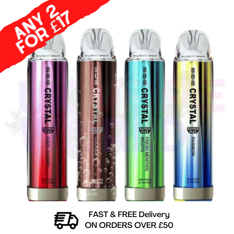 Crystal Supermax 4500 Puff Bar Einweg | 2 Stück für 13 £