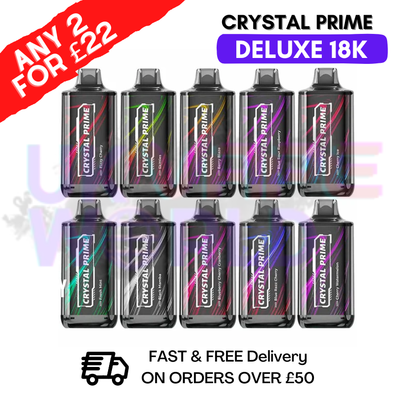 Crystal Prime Deluxe 18000 Puffs 18K PUFF - ONLY £11