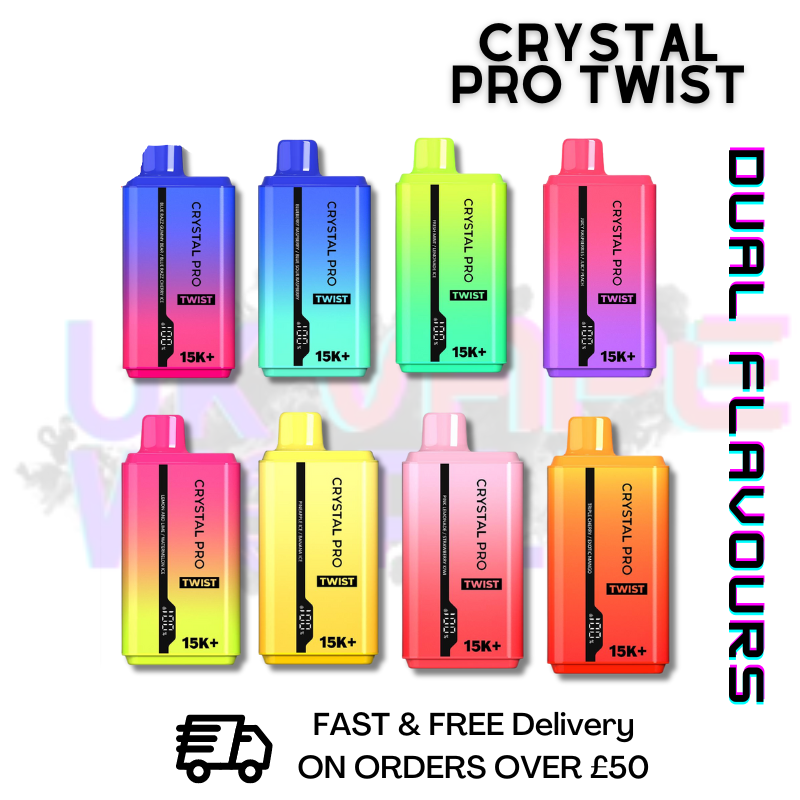 Crystal Pro Twist 15000 Züge 15K Riegel 10er-Packung | Großhandel
