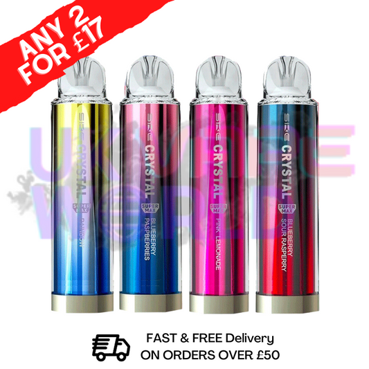 Crystal Supermax 4500 Puff Bar Einweg | 2 Stück für 13 £