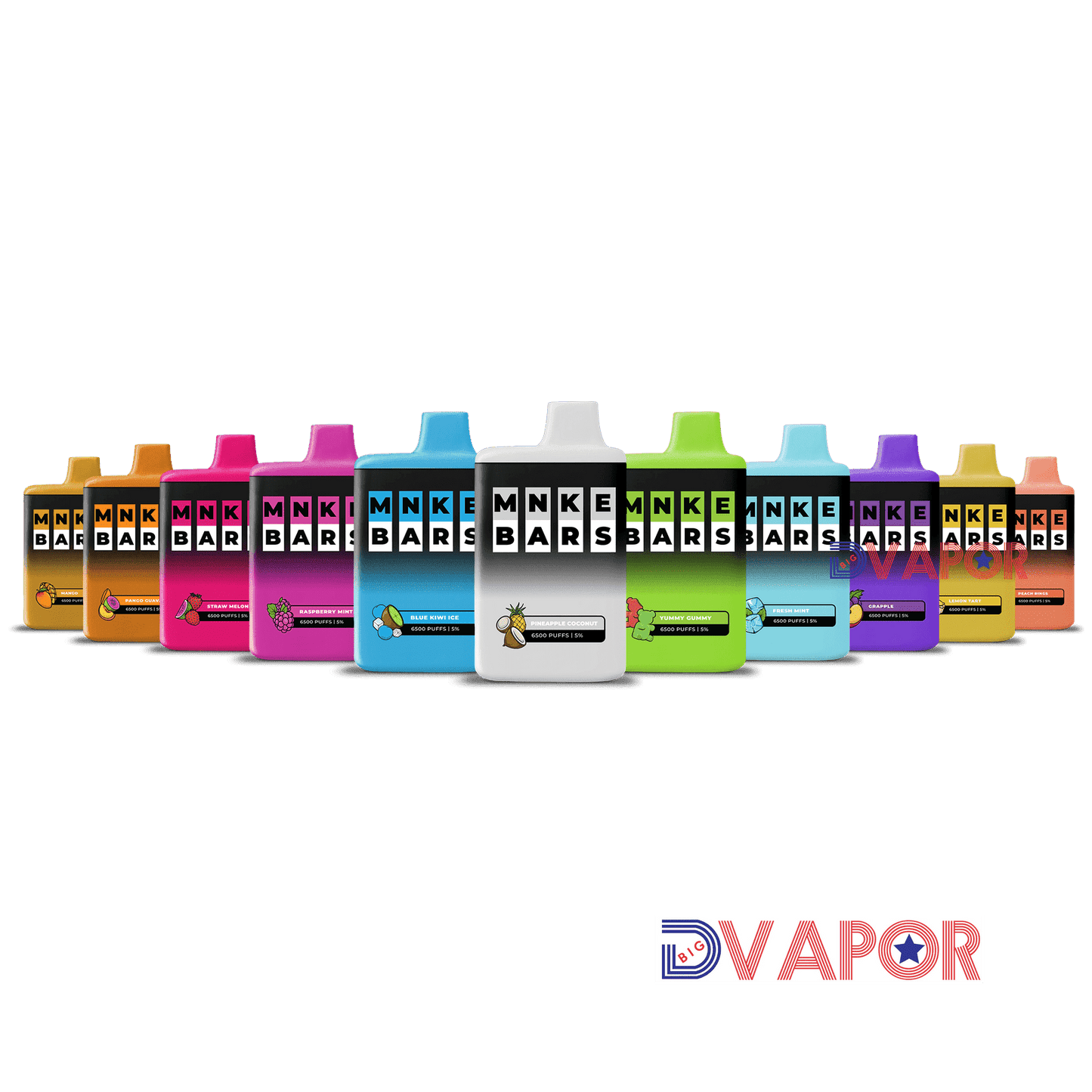 CLEARANCE (Non-Refundable) MNKE Bar 16ml 6500 Puff 5% Rechargeable Disposable Vape