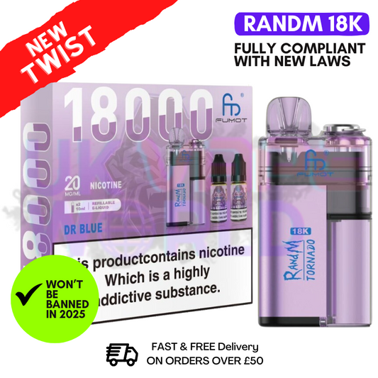 Dr. Blue RandM Tornado 18K 18000 Puff Vape Kit