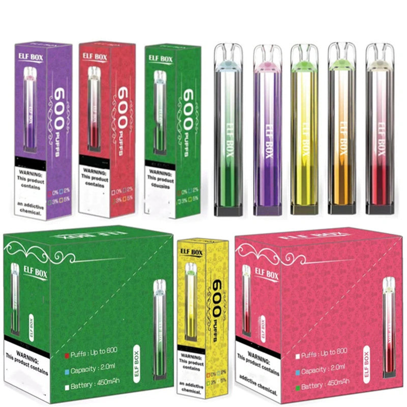 Elf Box 600 Puff Crystal Bar 600 Züge 2ml E-Liquid Mini-E-Zigarette Vaper Einweg-Vape 