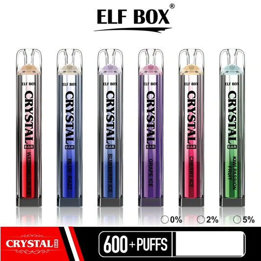ELF BOX CRYSTAL BAR 600 Puffs Bulk Buy Rechargeable Disposable Vapes Wholesale