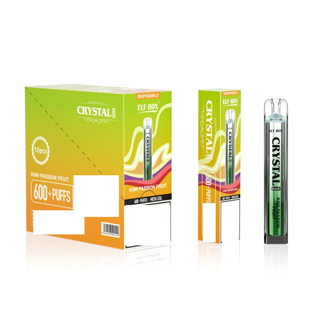 ELF BOX CRYSTAL BAR 600 Puffs Bulk Buy Rechargeable Disposable Vapes Wholesale