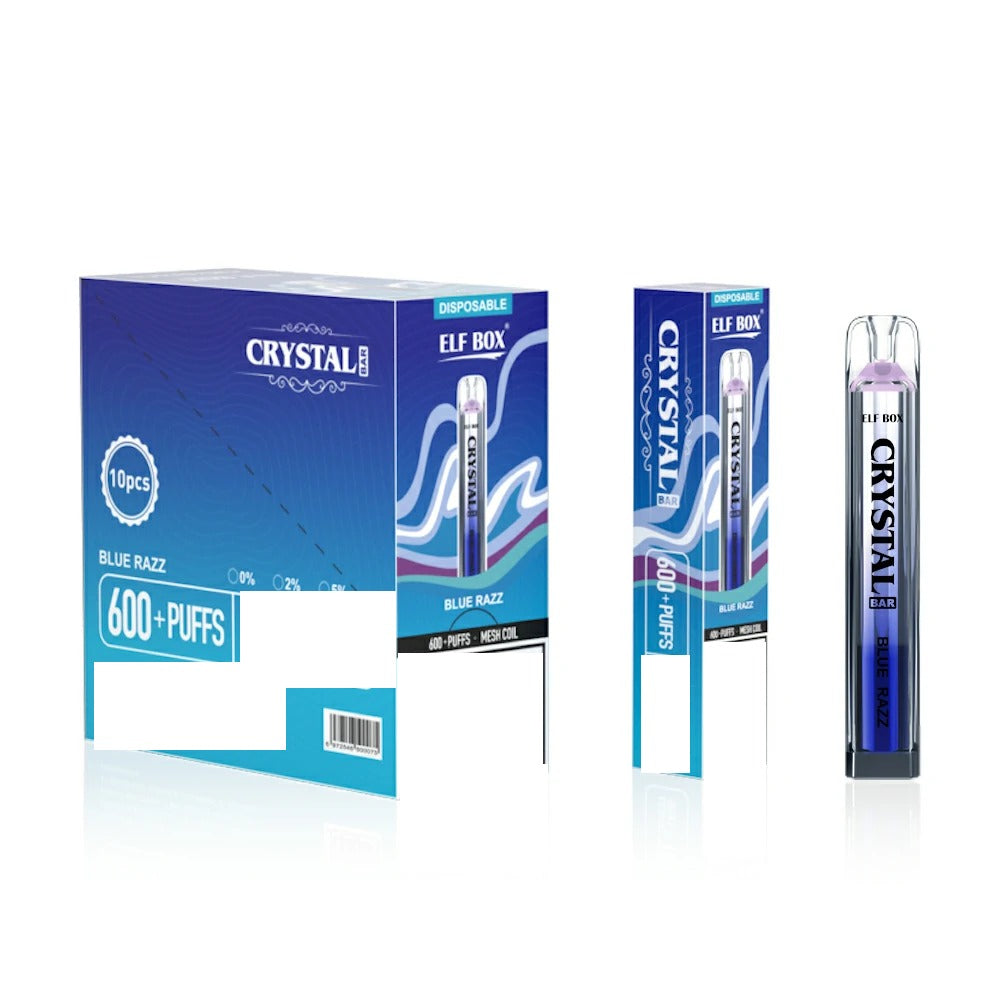 ELF BOX CRYSTAL BAR 600 Puffs Bulk Buy Rechargeable Disposable Vapes Wholesale