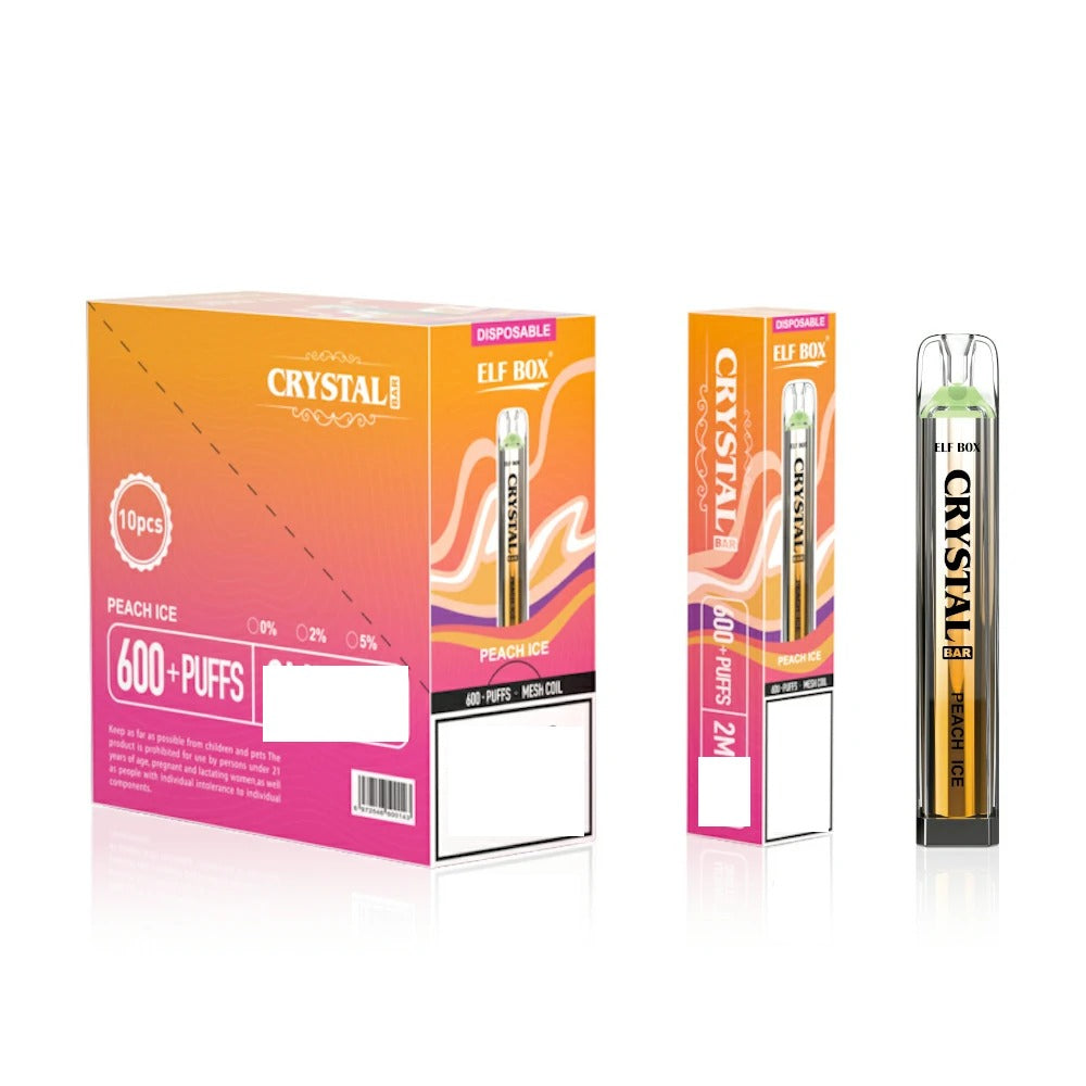 ELF BOX CRYSTAL BAR 600 Puffs Bulk Buy Rechargeable Disposable Vapes Wholesale