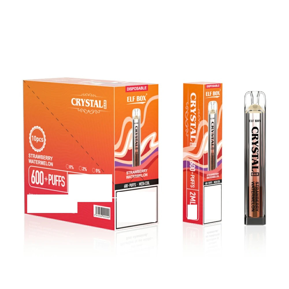 ELF BOX CRYSTAL BAR 600 Puffs Bulk Buy Rechargeable Disposable Vapes Wholesale