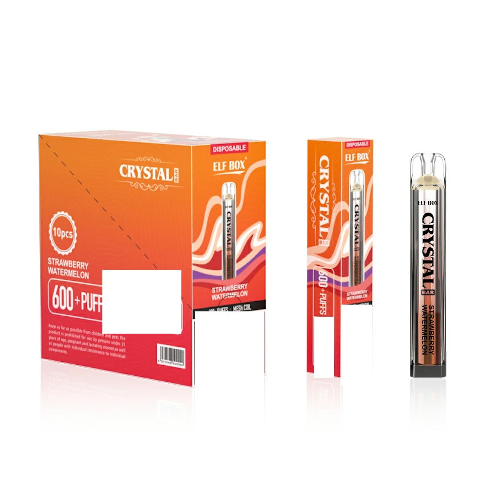 ELF BOX CRYSTAL BAR 600 Puffs Bulk Buy Rechargeable Disposable Vapes Wholesale
