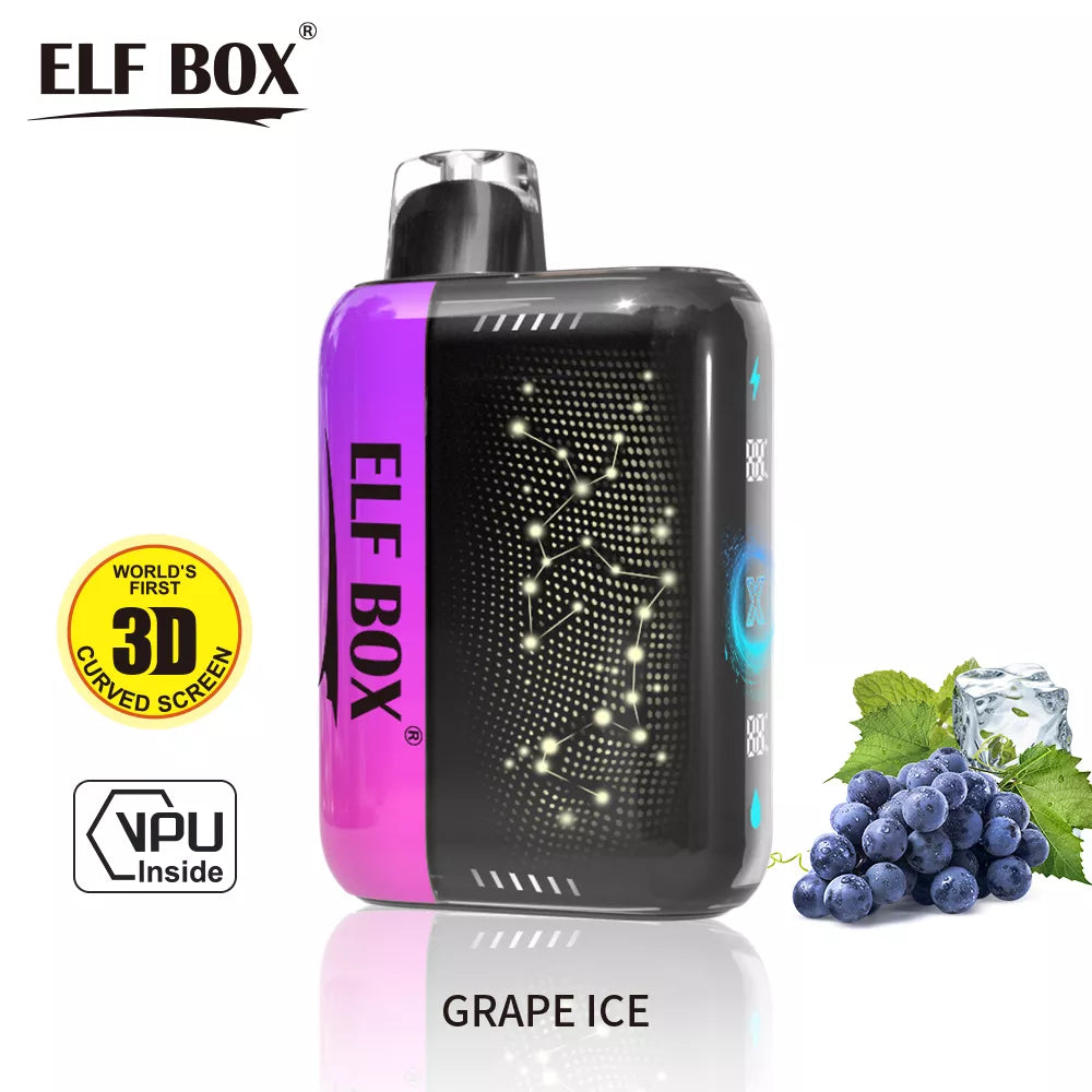 ELF BOX PULSE X 25000 Puffs Bulk Buy D Curved LED Screen Rechargeable Disposable Vapes Wholesale