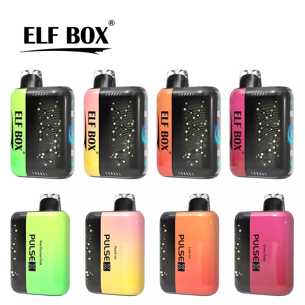 ELF BOX PULSE X 25000 Puffs Bulk Buy D Curved LED Screen Rechargeable Disposable Vapes Wholesale