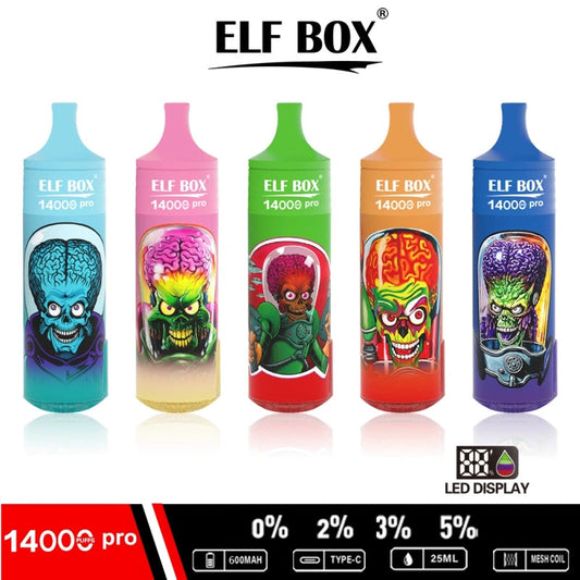 ELF Box Rgb 14000 Puffs Pro Wholesale Vape 25ml  600mah 11 Flavors