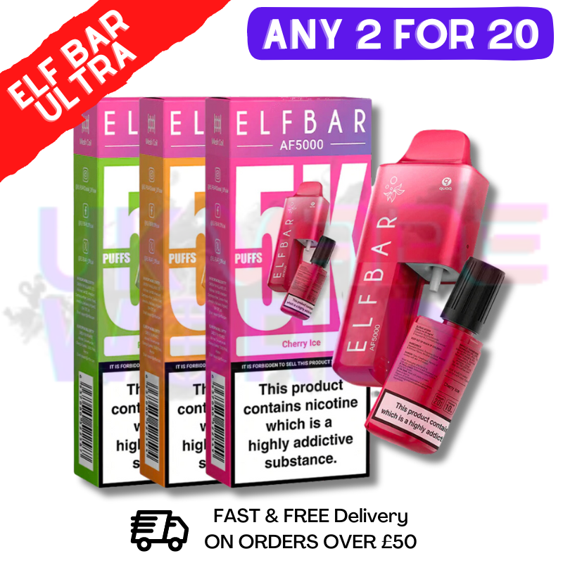 Elf Bar 5000 Puff 5K Bar AF5000 Pen Kit - ANY 2 FOR £20