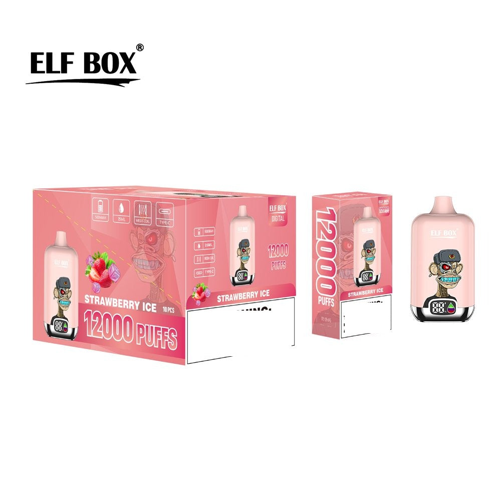 ELF BOX DIGITAL 12000 Puffs LED Display Disposable Vape Wholesale