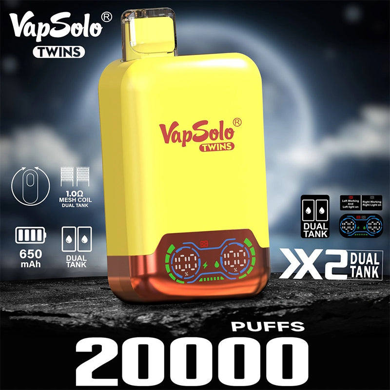Vapsolo Twins 20000 Züge Einweg-E-Zigarette Großhandel 