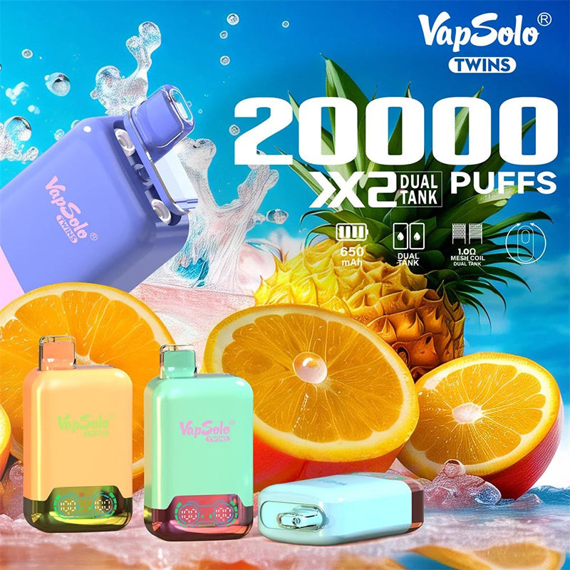 Vapsolo Twins 20000 Züge Einweg-E-Zigarette Großhandel 