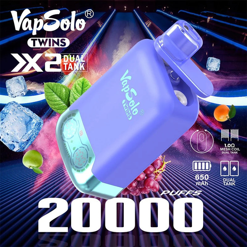 Vapsolo Twins 20000 Züge Einweg-E-Zigarette Großhandel 