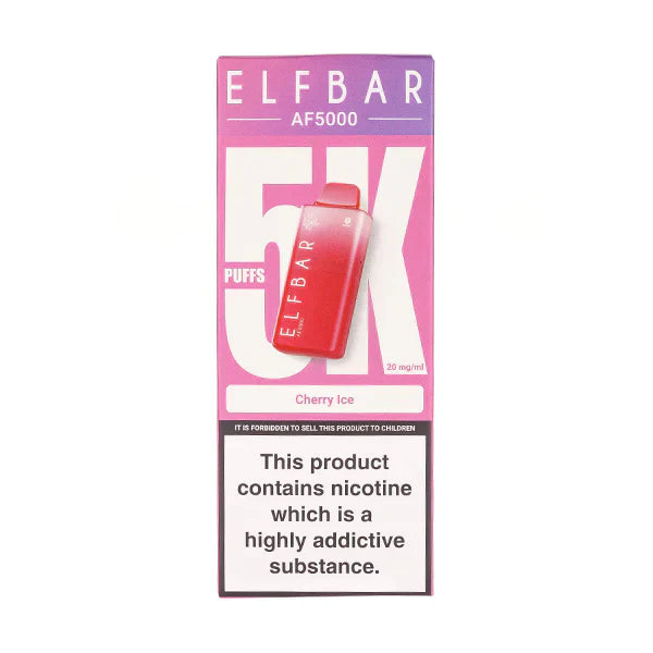Elf Bar AF5000 Disposable Vape Up To 5000 Puffs 2ml Prefilled E-Liquid 10ml Refill Container