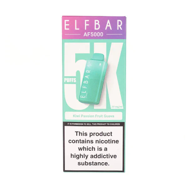 Elf Bar AF5000 Disposable Vape Up To 5000 Puffs 2ml Prefilled E-Liquid 10ml Refill Container