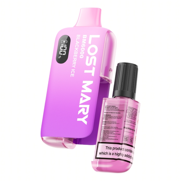 Lost Mary BM6000 Einweg-Vape-Kit, USB-C, 10 ml E-Liquid-Kapazität, 650 mAh Akku, wiederaufladbar, TPD-konform (UK)