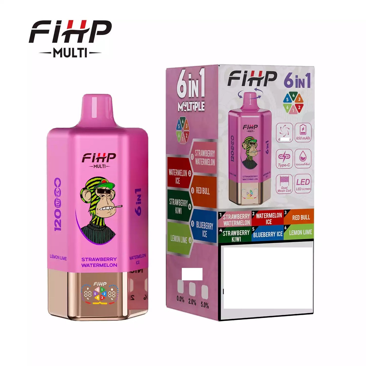 FIHP 120000 Puffs 6-in-1 Multiple Tastes 120K Bulk Buy Rechargeable Disposable Vapes Wholesale