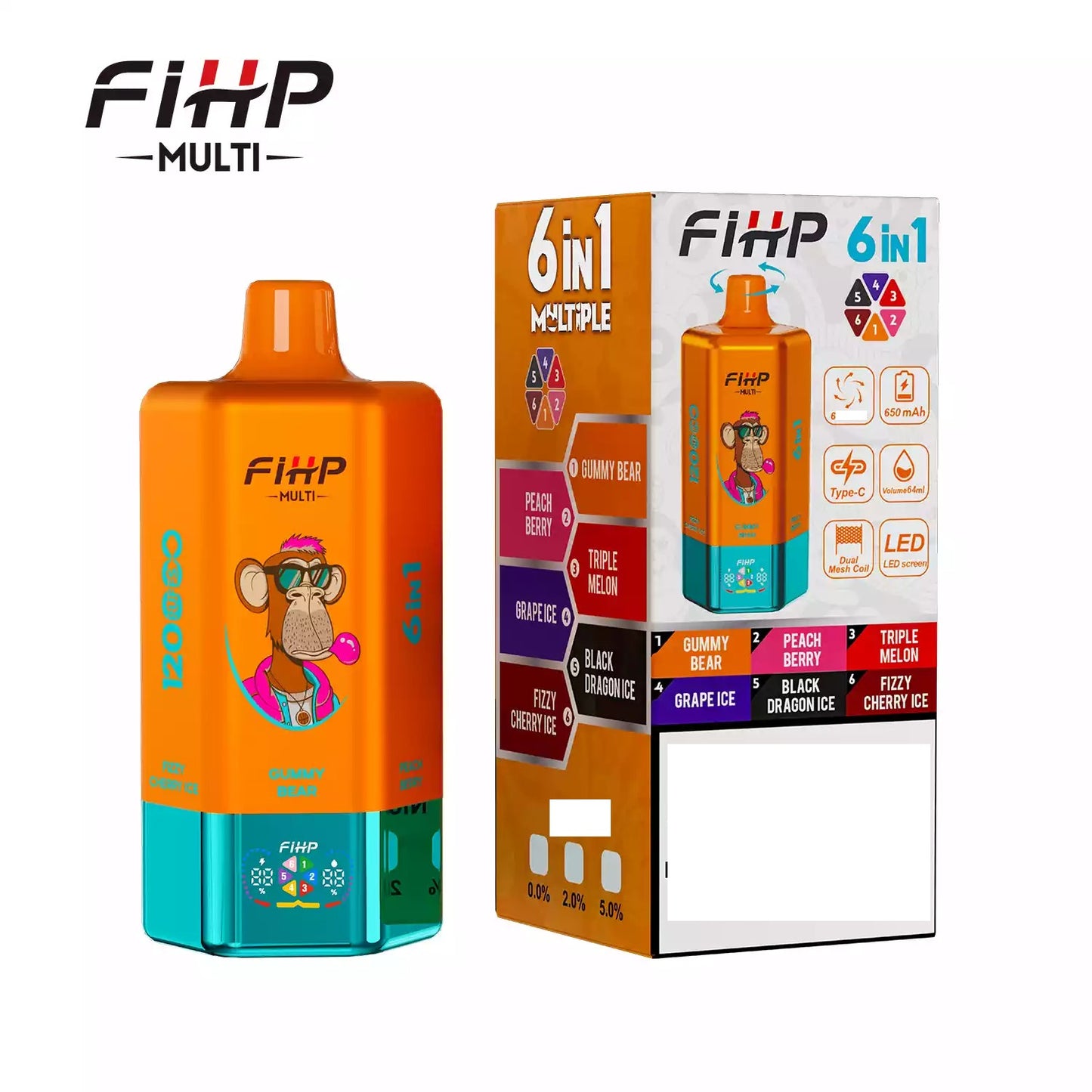 FIHP 120000 Puffs 6-in-1 Multiple Tastes 120K Bulk Buy Rechargeable Disposable Vapes Wholesale